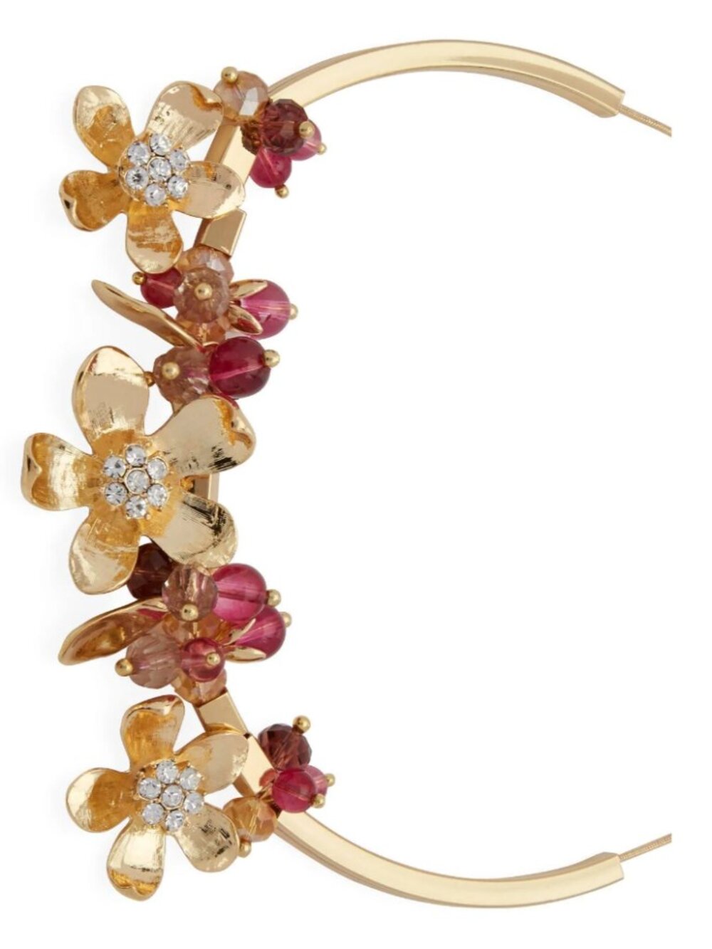 Vera Bradley Statement Necklace Petals Gold Tone Pink Multi Exquisite